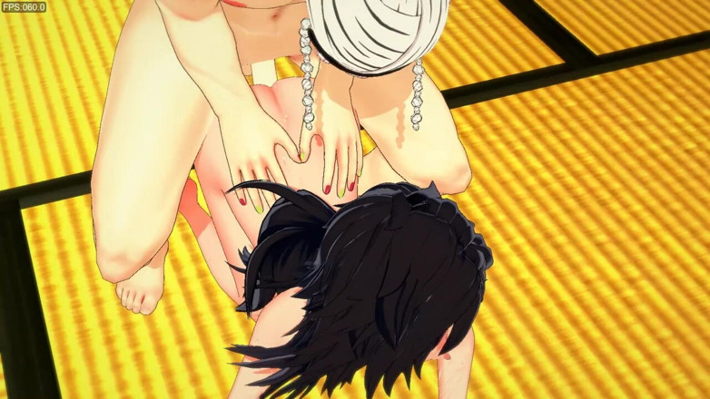 Yaoitube: Kimetsu No Yaiba Yaoi - Tomioka X Uzui voetenbeurt en blotebak...