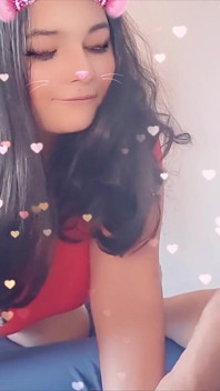 Girlfriend Sucking Cock with Snap Filter