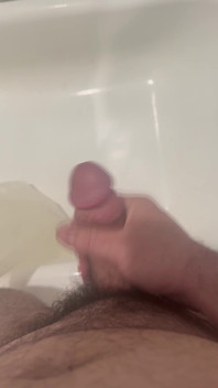 Big Dick Big Cum White Tub