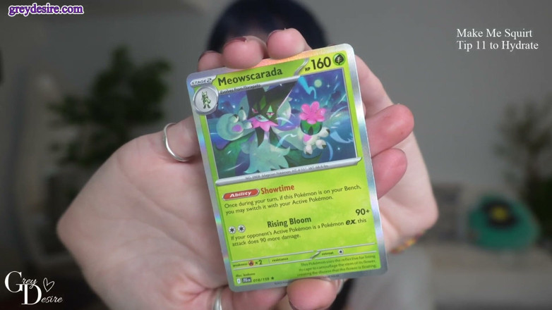 Grey Desire: Amateur MILF Topless Pokemon Card Opening - Grey Desire