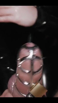 Have You Seen How I Made Him Cum in His Chastity Cage?