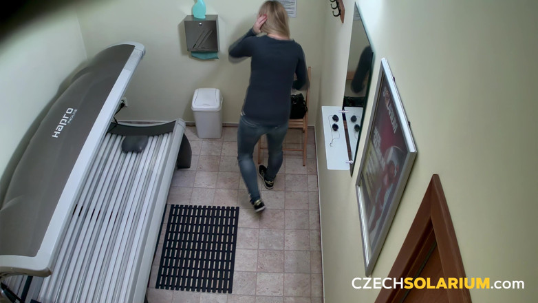 Czech Solarium: Czech Solarium 226: Blonde Takes Center Stage in Solarium