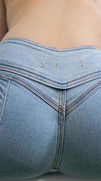 Beautiful New Model! Puffy Nipples Big Round Ass! What a PAWG! Super Tight Jeans!