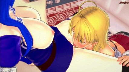 Hentai Smash: Juvia Lockser dává Futa Asia Argento kouření před jízdou na...