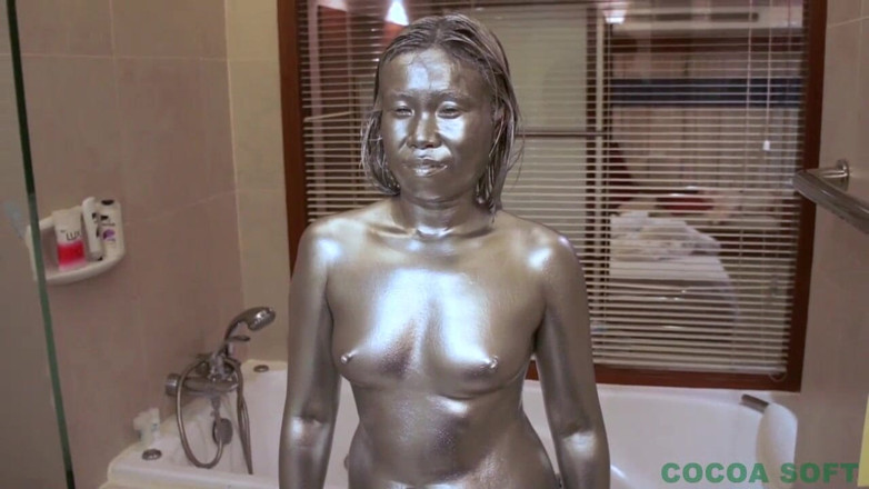 Cocoa Soft: This is the third in the world metallic body painting...