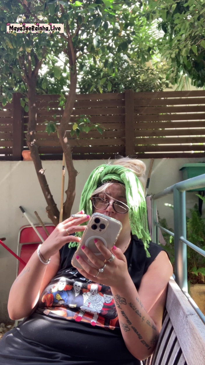 Goddess Maya3ee Rainha: Morning Outdoor Smoking Ritual - BBW Brazilian MILF Goddess