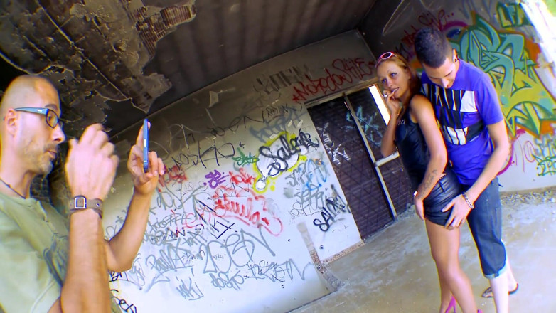 Horny Two really wet MILFs: Hot ass babe fucked in abandoned building