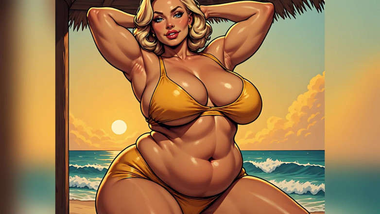 AI Porn: Opálená pláž Babes Ai Art