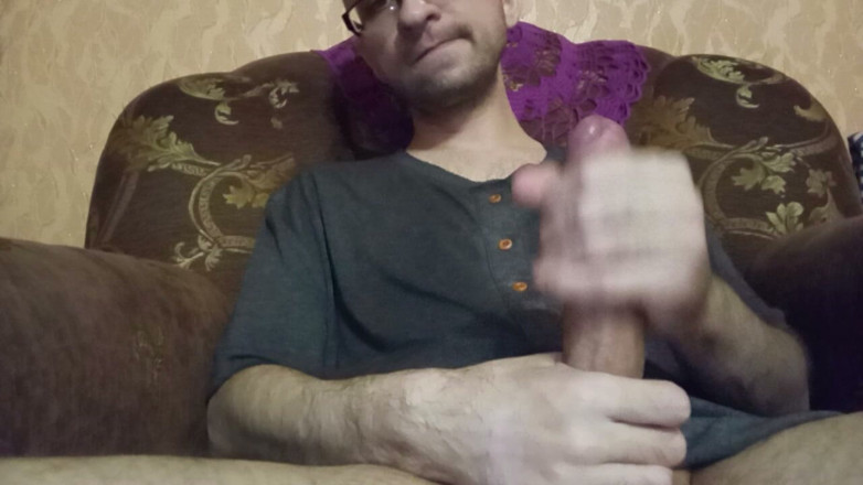 Alex Metallov: I Strocking My Big Hard Cock. Full Balls of Cum