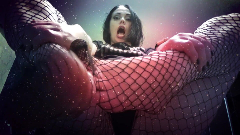 Goddess Misha Goldy: You are weak for my feet in fishnets JOI