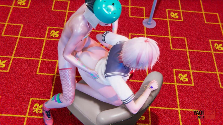 Yaoitube: Yaoi - zwei Femboys ficken auf seiner stiefvater-couch