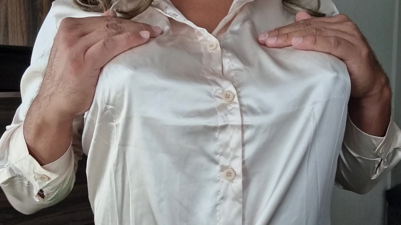 Sexy shinny clothes: Elegantní dámská saténová halenka