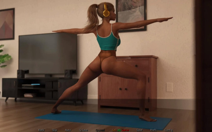 Q Boy: Roommate's Topless Yoga - Sunset Rose - E06