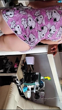 He Records Her and Watches Her Have Sex in the Kitchen with the Stepmother