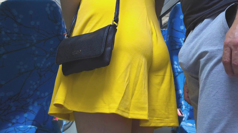 CoupleForFun2023: Risky Handjob Inside Public Transport! Dirty Stranger Ejaculate Using Girl's...