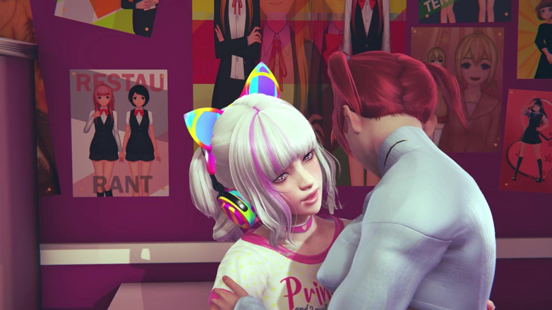 Waifu club 3D: Gadis gamer ngentot pacar rambut merah baru