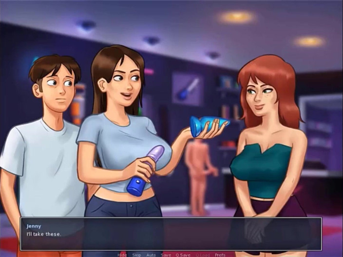 Cartoon Play: Summertime saga deel 40 - stiefante proeft mijn pik