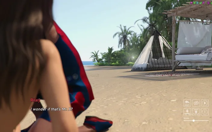 Porny Games: Midnight Paradise by Lewdlab - Hot Beach Day,making an Old Man...