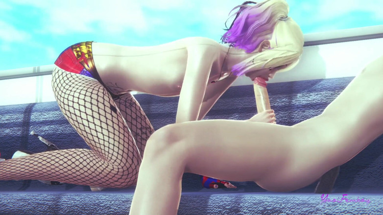 Yaoitube: Загін самогубців yaoi - спостерігаю навички харлі Квінн фембоя рукою і ротом