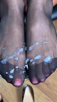 Secretary Stockings Footjob