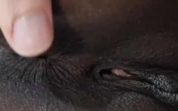 POV: Ebony Gaping! My First Real Gape Cought on Camera! Just Through Relaxation