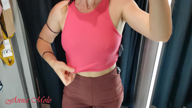 Anna Mole: A girl with a perfect figure and small breasts tries...