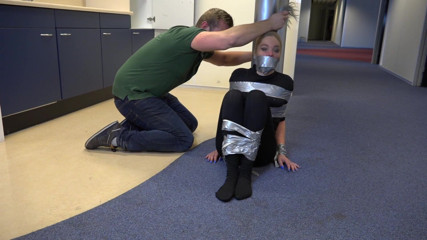 Restricting Ropes: Female crook caught and tickled