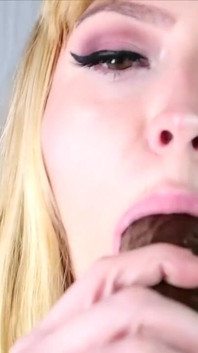 Big Black Dildo Tittyfuck & Suck