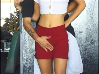 Outdoor pervs: Slutty teen fucks the diner chef right in the restaurant