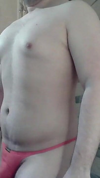 Hot Stud Models His New Thongs