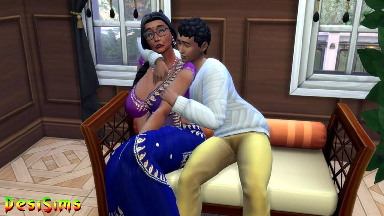 Desi Sims: Version anglaise - une tatie desi mallu sari trompe son mari...