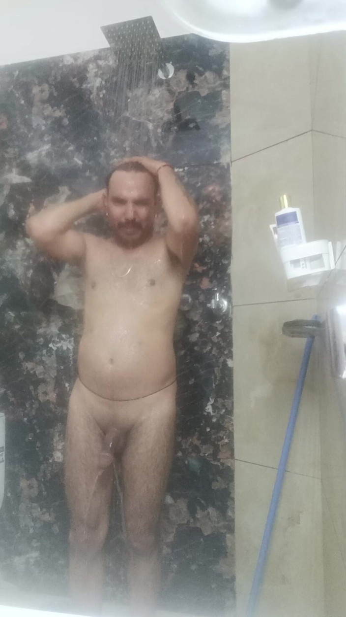 Rajasthani-old-lover: Indian Desi Man Enjoy Shower and Masterbation Show