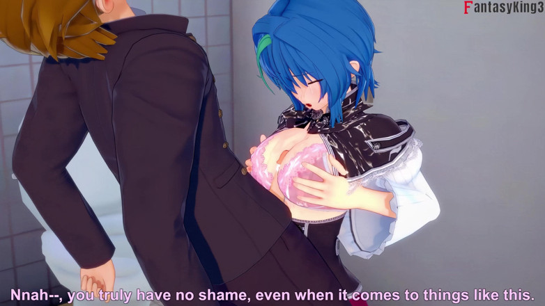 Fantasy king: Xenovia e Issei follan en los baños, Rias descubre - serie...