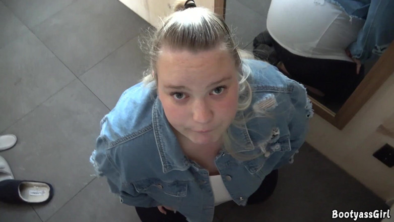 Bootyass Girl: Young Chubby Girl Sucks Hard Cock Until She Gets Cumshot