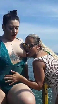 Exhibitionism on the Boat in Public with Paty Butt and Her Cousin Agatha Ludovino