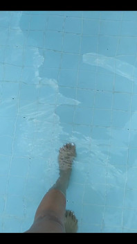 White Nails + Pool = Video for You Lol