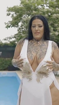 Pool, Big Tits, Chubby, Orgasm, Swallow, Balls Licking