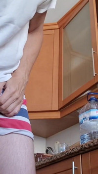 Showing off My Boxers and Bulge in the Kitchen
