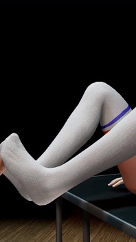 Calzini lunghi sega con i piedi genere bender paffuto
