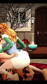 La dichosa Simmers_sims Eros y Flora se escabullen para sexo en la mesa de picnic