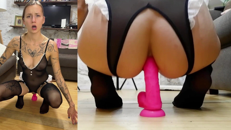 Cur1ouscoup420: A empregada fode sua bunda quando está sozinha em casa