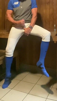 Jockdad87 Edges dalam Sauna Blue Baseballgear