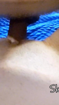 Cock rubbing my gaping teen pussy