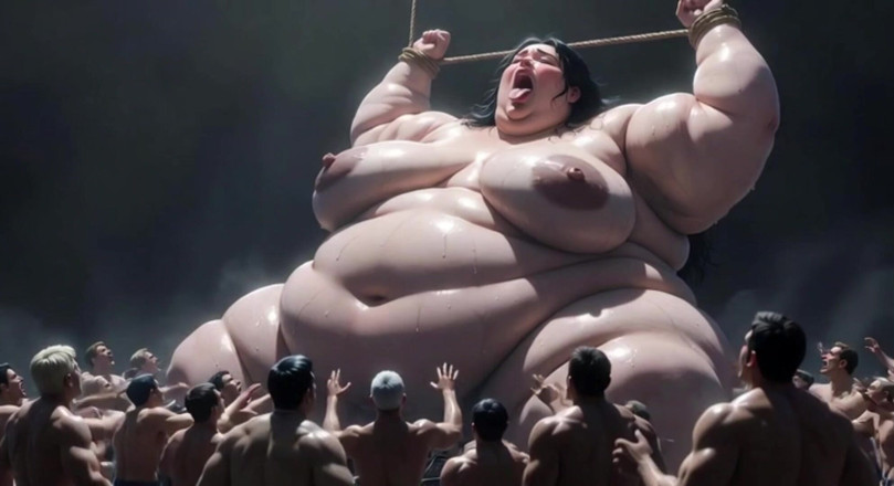 YOUR BEST FANTASY: Jätte SSBBW bunden - små män som utforskar djupt inuti hennes...