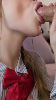Juicy Blowjob in College Uniform