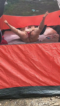 Dirty Stranger Walks by Watching This Slut Slip Dildo Inside