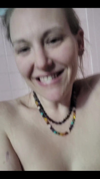 Taking a bath after getting cum on my tits