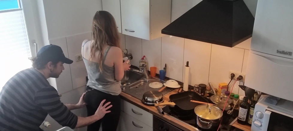 VioletaSecrets: 18yo Teen Stepsister Fucked in the Kitchen While All Is...