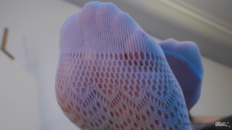 Mistress Legs: Mistress legs teasing in white fishnets