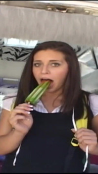 Young babe gets fucked in the van